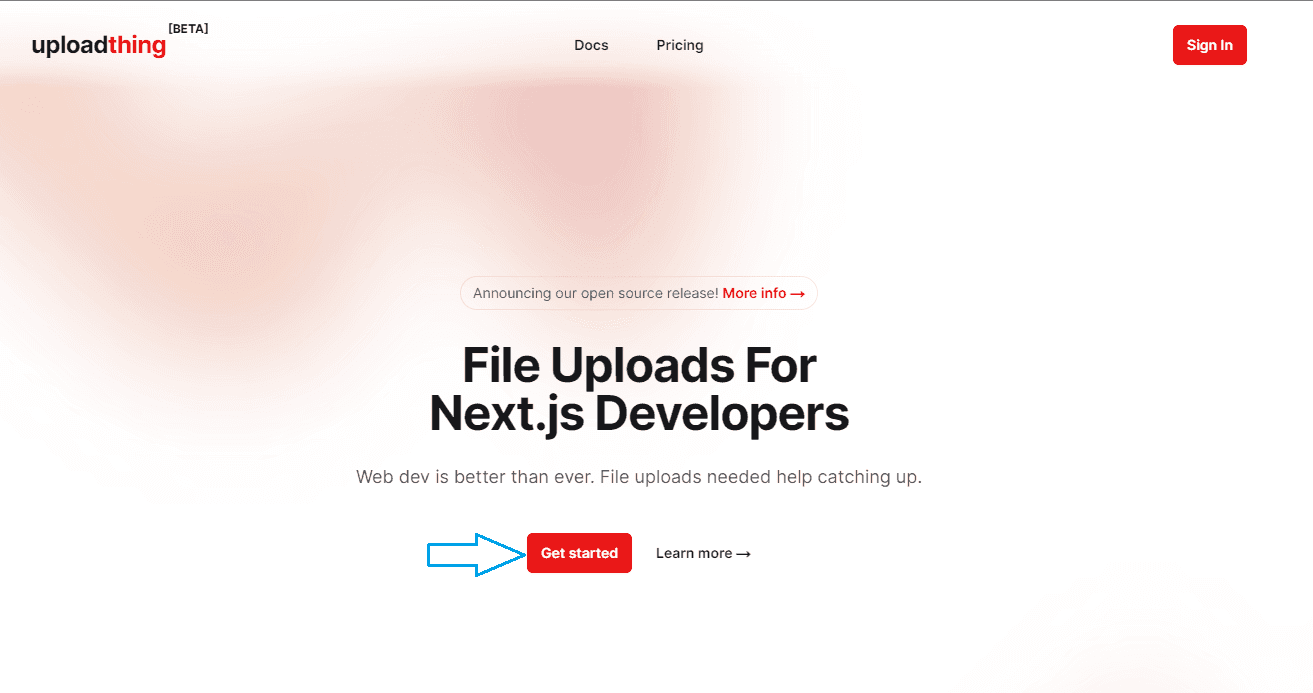 Select "Get Started"
